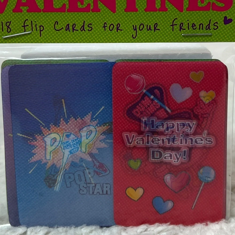 iScream Valentines Day Lenticular Flip Cards to Share Peeps, Dum Dums, Smarties